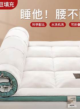 A类加厚软床垫单双人大蛋白寝室床褥子保暖被豆特价榻榻米