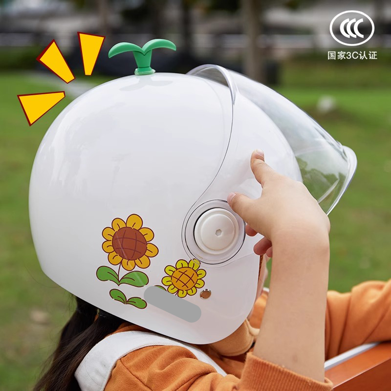 3c认证儿童头盔冬季电动车摩托车头盔女孩男孩安全帽四季通用全盔