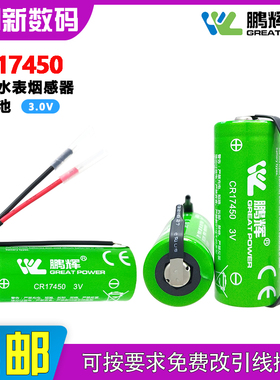 鹏辉CR17450智能水表烟感器气体检测器PLC工控机床控制柜3V锂电池