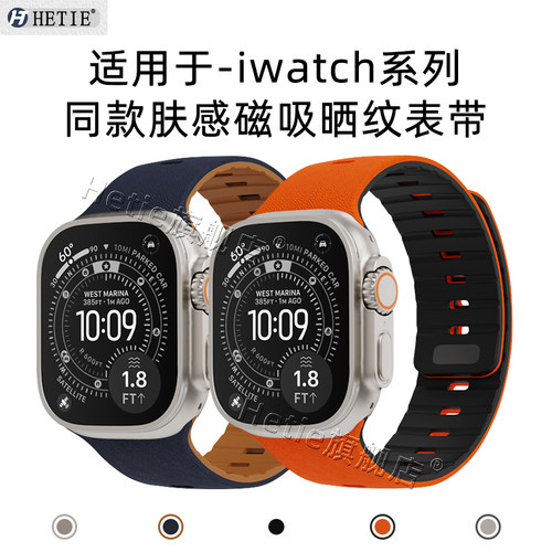 适用于苹果iwatch系列磁吸表带