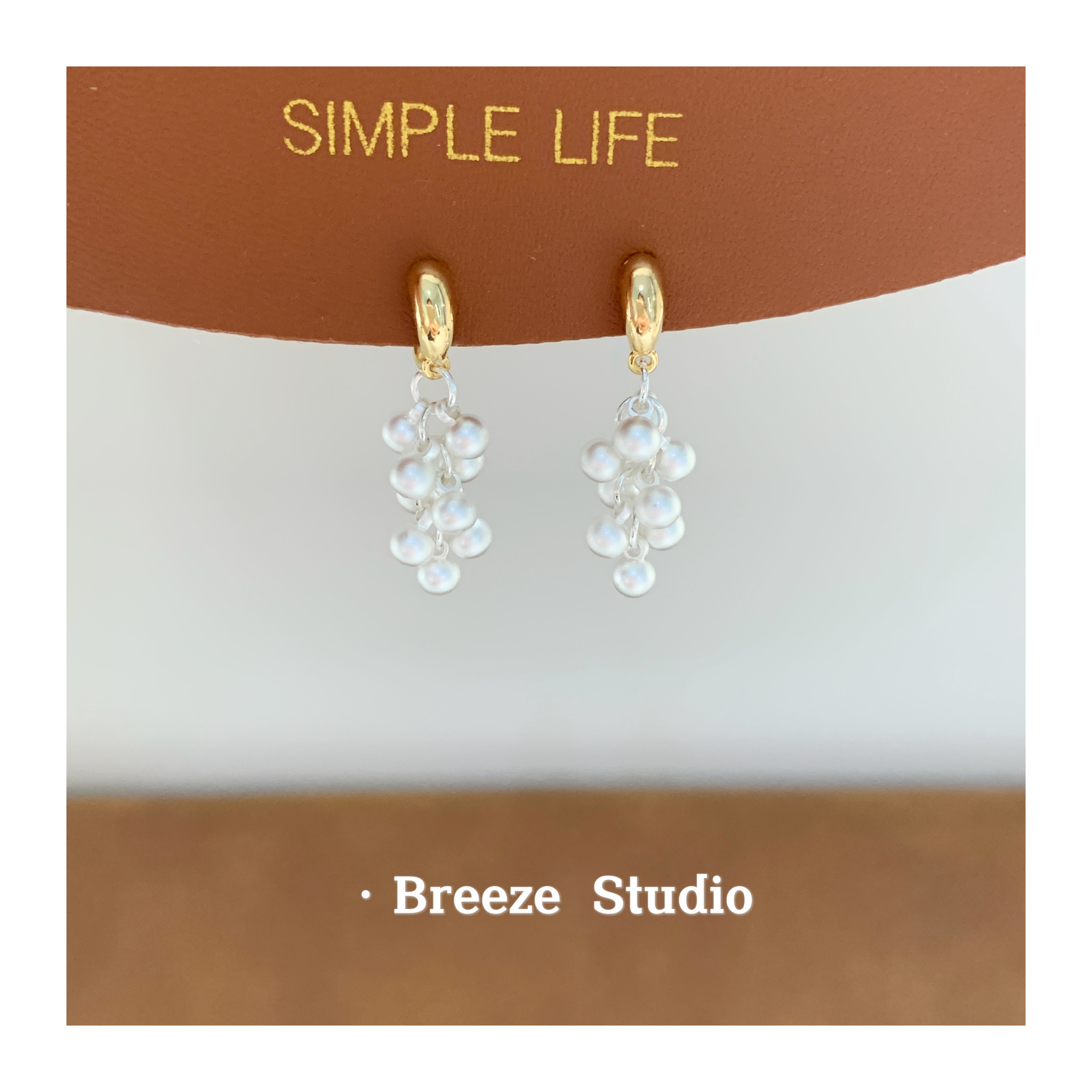 金银葡萄耳环蚊香盘耳夹