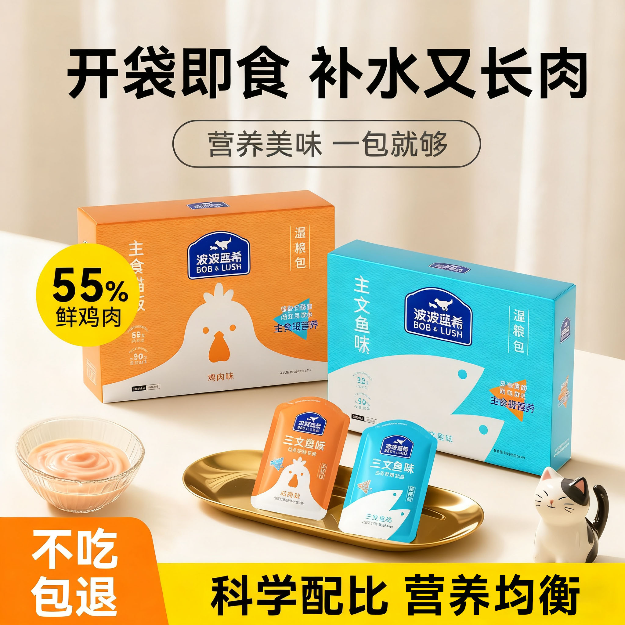 全价主食猫饭长肉发腮50%高蛋白