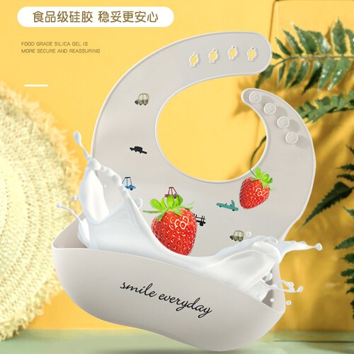 婴儿宝宝3D升级款食品级硅胶饭兜