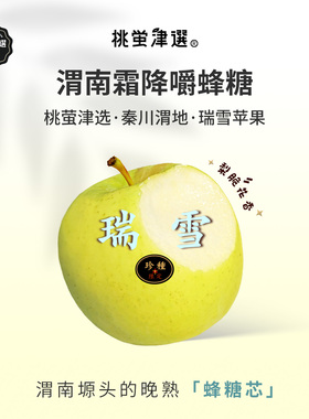 珍！桃萤津选 瑞雪苹果 梨脆花香 晚熟蜂糖芯 渭南白水产 礼盒 SF