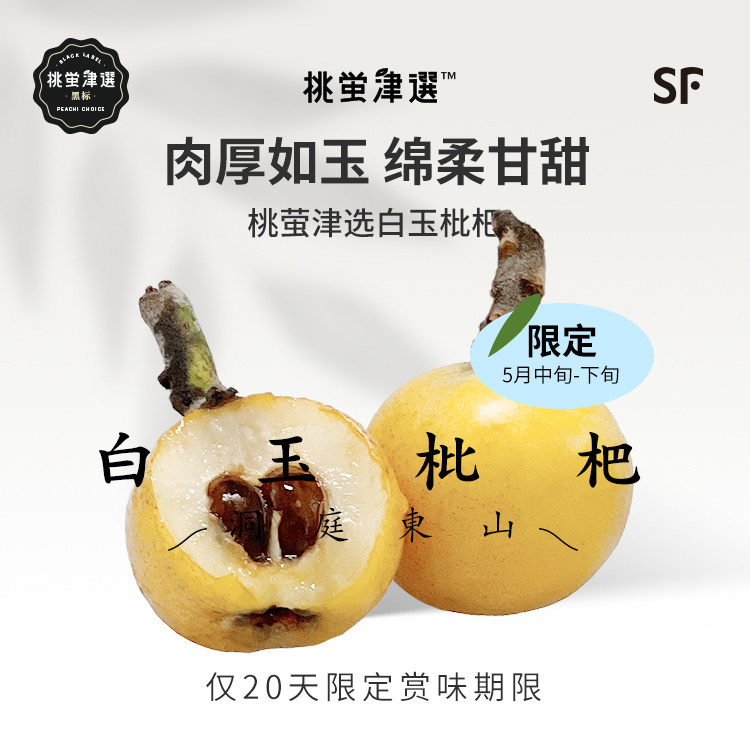 桃萤津选 苏州东山白玉枇杷 洞庭高山核心区 特级礼盒装 顺丰空运