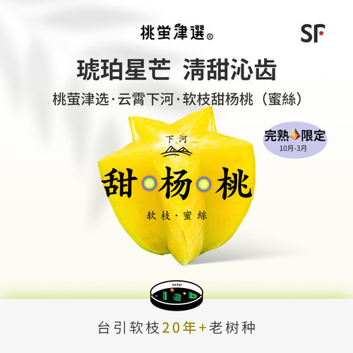 台引珍种！下河软枝甜杨桃礼盒装
