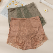 女胖mm200斤蕾丝性感收腹提臀不卷边无痕透气三角裤 大码 高腰内裤