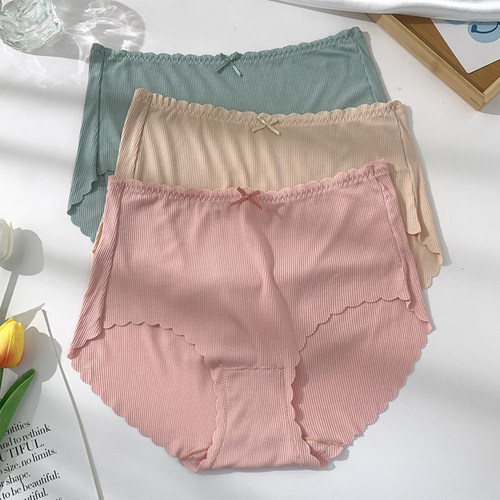 大码高腰纯棉内裤女无痕柔软薄款