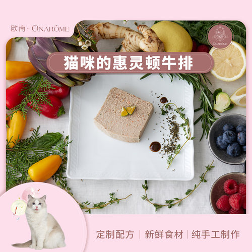 欧南鲜食猫咪惠灵顿牛排主食鲜食