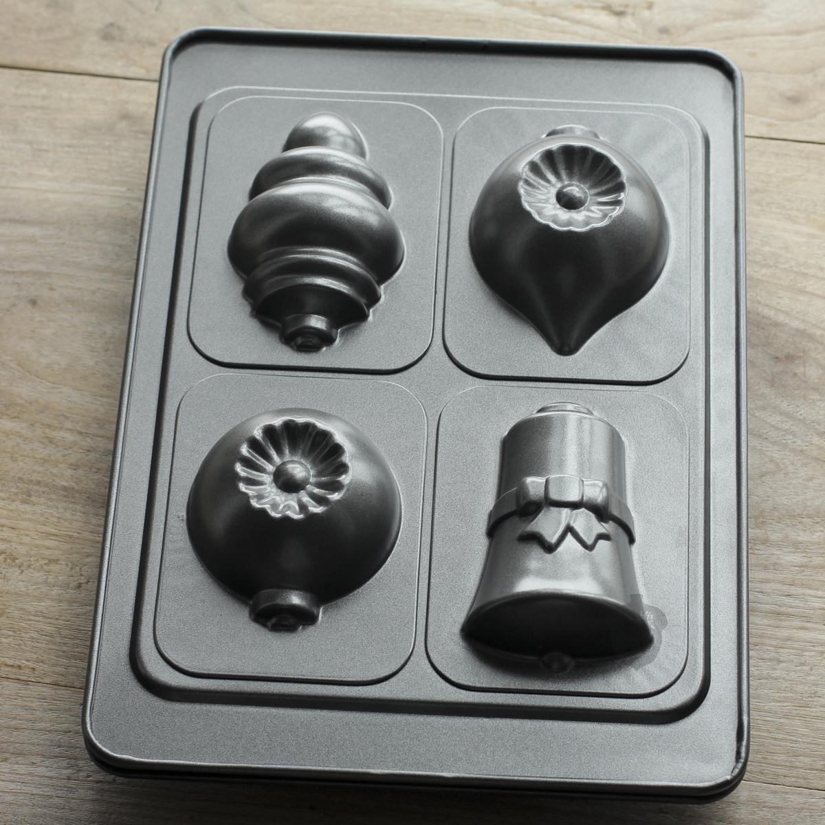 橡树果子3D立体圣诞节铃铛蛋糕烤盘日式圣诞珠子挂坠玛德琳工具模