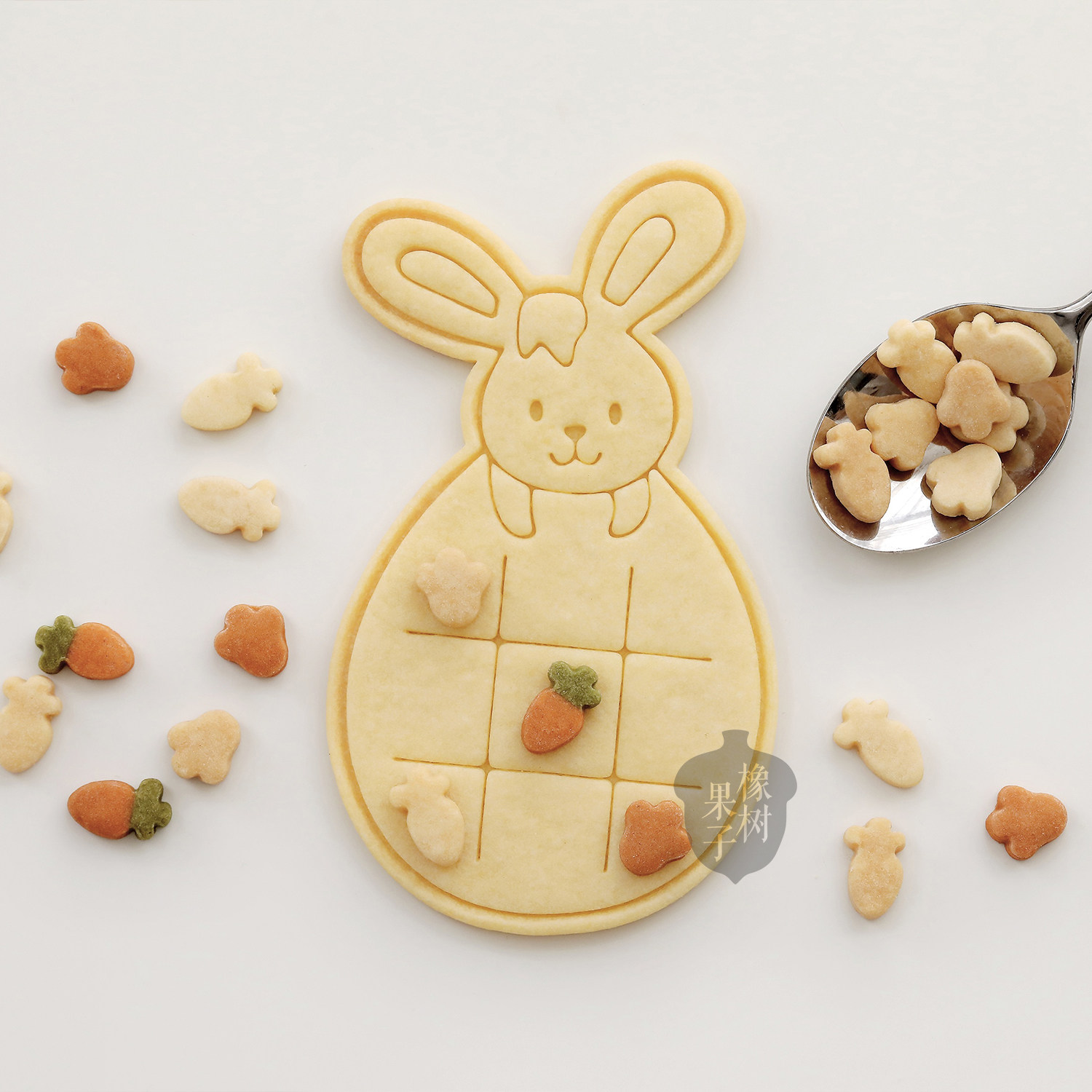 复活节卡通小兔子三子棋饼干模具 六一儿童节礼物diy创意曲奇压模