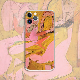 CC9E ULTRA 威廉德库宁手机壳潮粉色天使抽象画油画适用ins风高颜值轻奢小米14 10T PRO