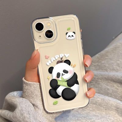 回头熊猫手机壳中国风适用可爱苹果16pro华为pura80/iPhone15Promax小米14/vivo周边OPPO/13/12/11/x荣耀红米
