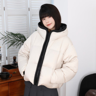 户外小个子连帽羽绒棉服女2025秋冬季 外套 加厚防风小个子棉袄短款