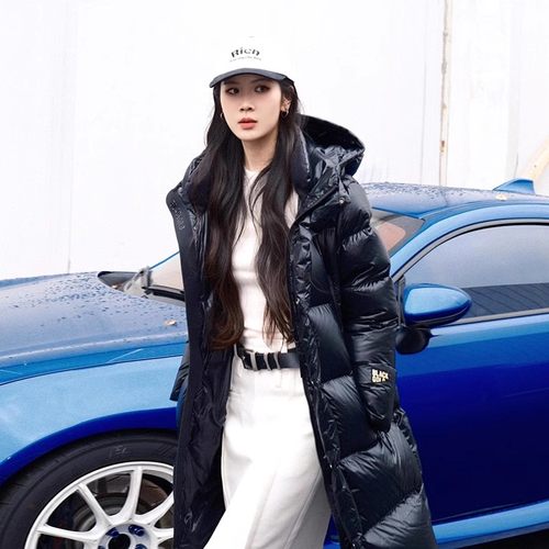 90白鸭绒黑金中长款羽绒服