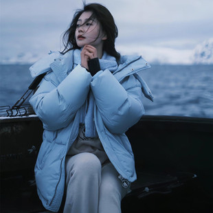 雪天保暖加厚羽绒棉服女秋冬季 设计感奶呼呼宽松气质显瘦外套 新款