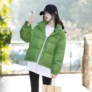 新款 美式 2025秋冬季 小众加厚面包服外套女短款 羽绒棉服潮 街头法式