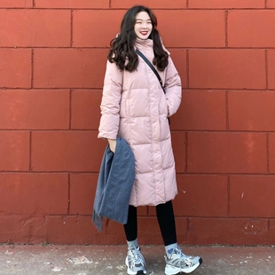 ins羽绒棉服潮 新款 洋气减龄初恋温柔风长款 外套女加厚2025秋冬季