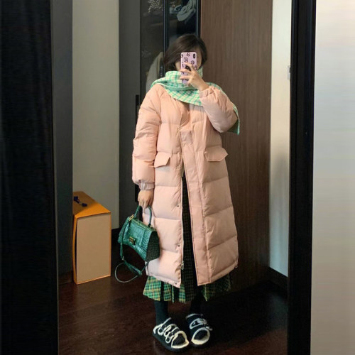 韩版港风复古设计感中长款外套