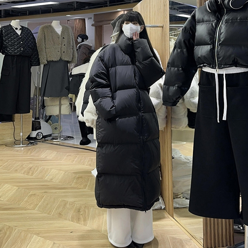 超保暖90白鸭绒长款羽绒服