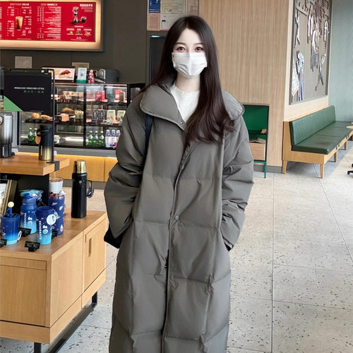 大被子围巾长款羽绒棉服外套