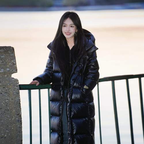 90白鸭绒长款羽绒服外套