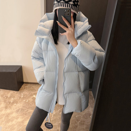 云朵泡芙白鸭绒羽绒服女冬季新款