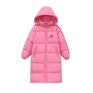 长款90白鸭绒羽绒服女2025秋冬季新款高级感宽松韩版三杠保暖外套