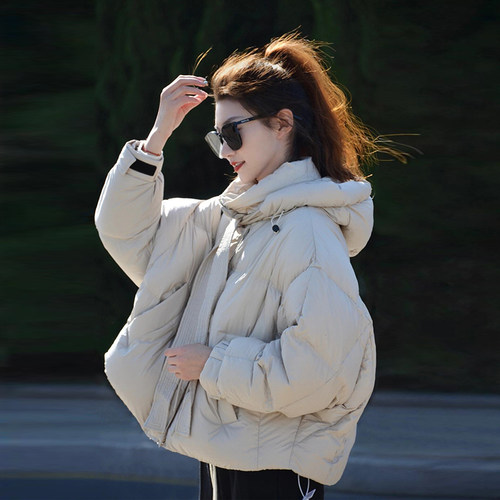 小个子宽松加厚90白鸭绒羽绒服