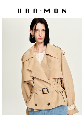 【设计师品牌】URA-MON ｜蕾丝拼接风衣