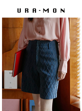 【URA-MON&超模陈静颐】  ｜提花牛仔短裤