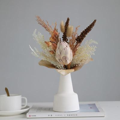 高级感绣球帝王花仿真花束干花假花摆设客厅餐桌桌面花艺摆件装饰