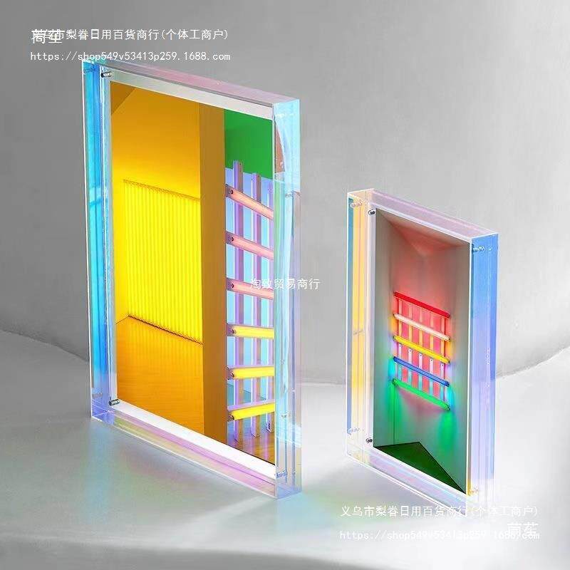 亚克力相框摆台挂墙照片六6七7八8寸展示框感双面透明照片墙