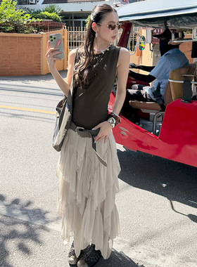 「 1.13 春夏新品 」 MMFISH 后背镂空辣妹纯欲显瘦背心 25T066