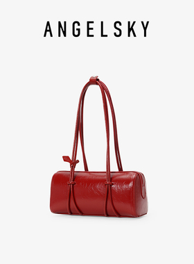 【王子璇同款】ANGELSKY腋下包原创设计波士顿包红色包小众单肩包