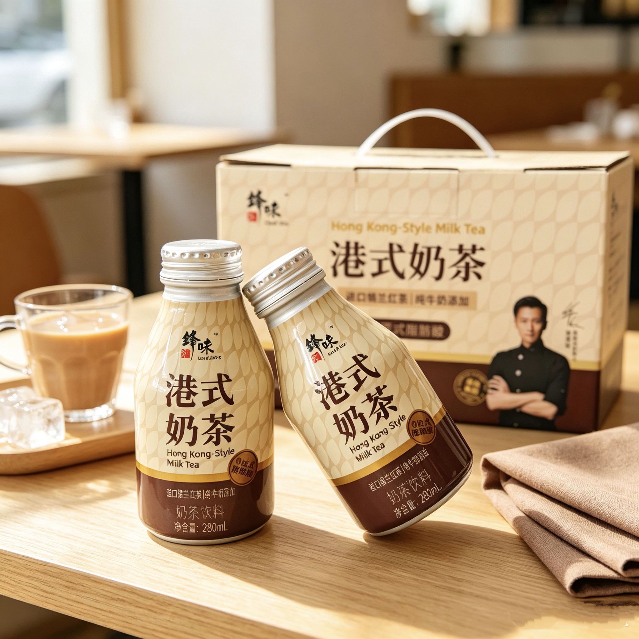 锋味派港式奶茶经典风味锡兰红茶即饮瓶装280ml奶茶饮料
