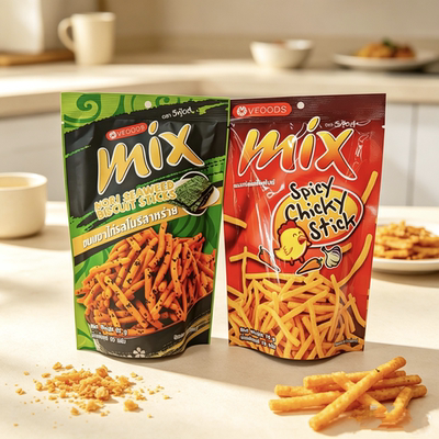 泰国进口vfoods mix脆脆条香辣海苔味脆条网红解馋零食休闲食品