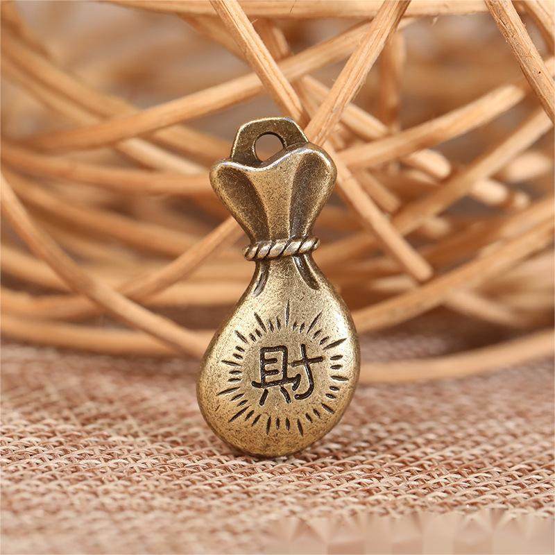 黄铜实心钱袋钥匙扣招财钱袋福袋个性汽车钥匙挂件男女士吊坠挂件,汽车用品/电子/清洗/改装,车用钥匙扣,淘宝优惠券,粉丝福利购,淘宝优惠卷