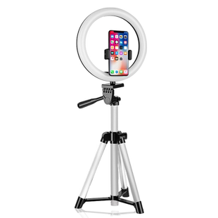 手机支架带补光灯主播专用直播架视频拍摄拍照美颜自拍杆三脚架多功能支撑架懒人追剧架子三角手机架
