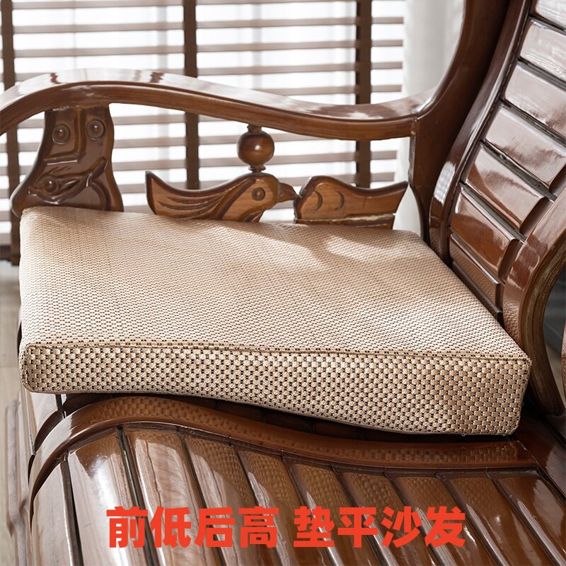 夏季前低后高沙发垫老式实木海绵垫中式红木坐垫弧形加厚垫子加硬
