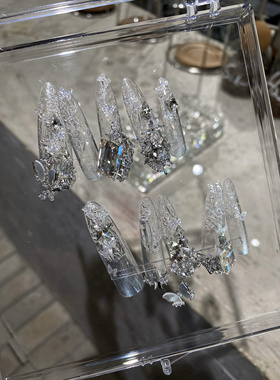 正品LZ高定美甲饰品2024秋冬新品流动的月光空灵蝶贝母蝴蝶氛围饰