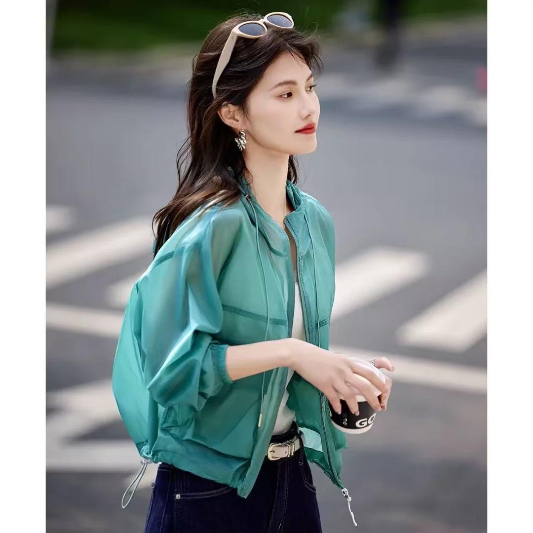 RIERA休闲宽松户外防晒衣女夏轻薄短款小个子防晒服外套防紫外线