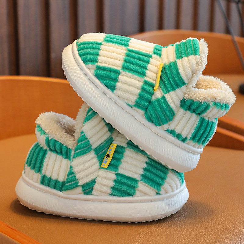 儿童棉鞋秋冬季保暖男童棋盘格家用室内外亲子鞋女童包跟雪地棉鞋,童鞋/婴儿鞋/亲子鞋,棉鞋,淘宝优惠券,粉丝福利购,淘宝优惠卷