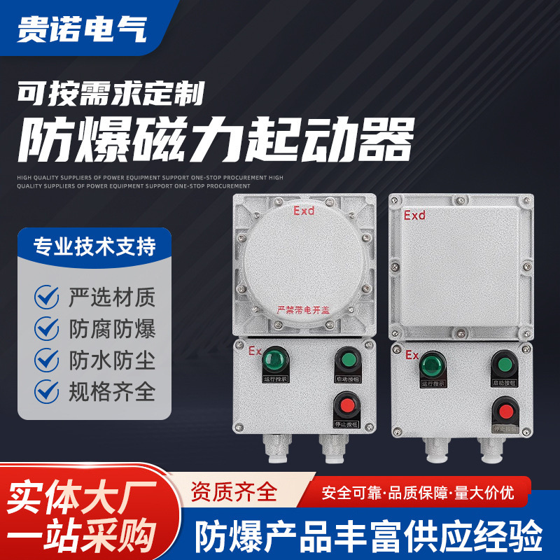 防爆磁力起动器 220V/380V开关2.2KW电机起动器水泵风机控制配电