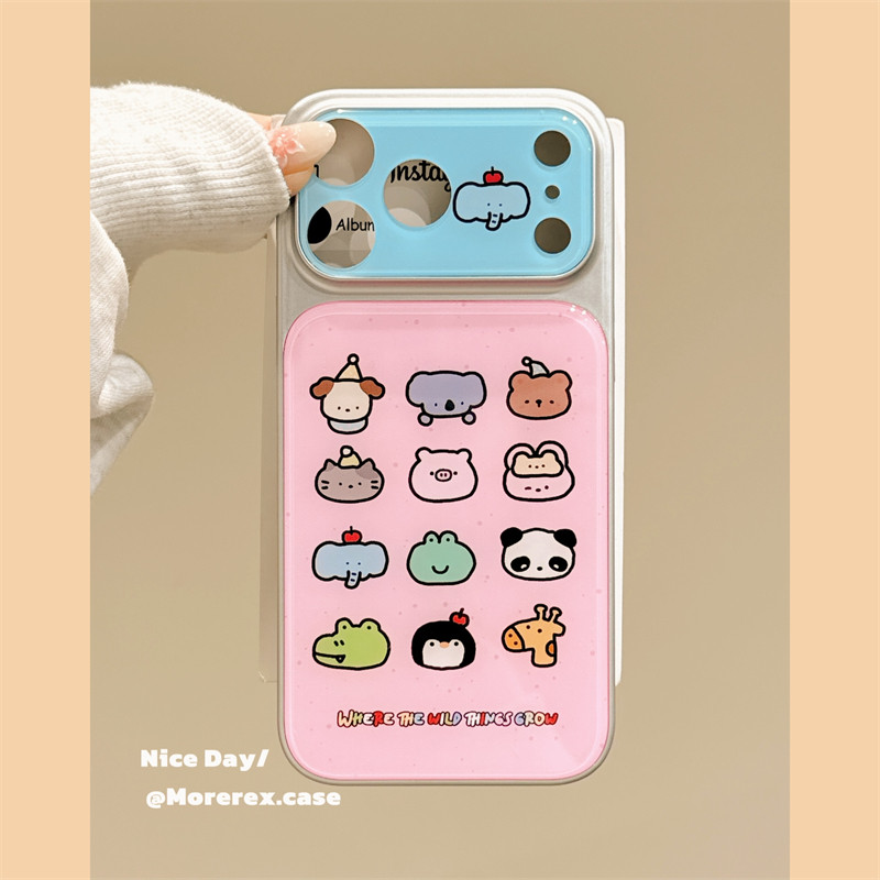 MoreRex简绘可爱卡通酷儿小动物适用苹果17手机壳iphone16promax新款17pro大视窗14防摔保护套13超好看15女款