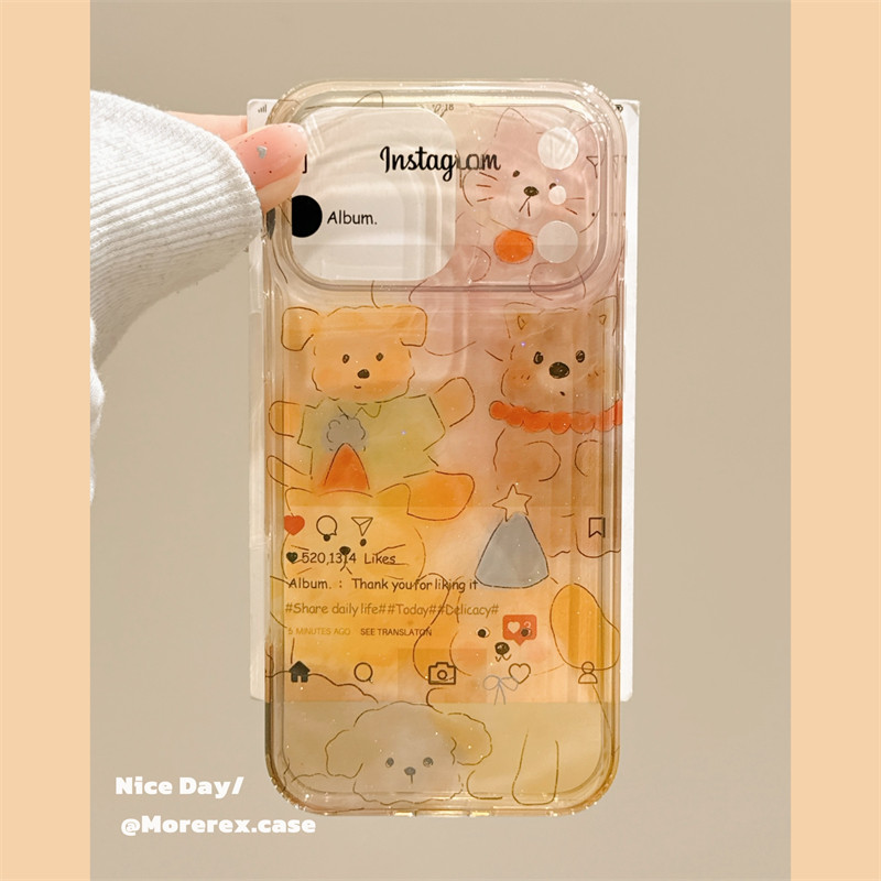 MoreRex 细闪ins日韩可爱彩色涂鸦小动物适用苹果17手机壳iphone16promax新款15pro双层14防摔保护套13全包17,3C数码配件,手机保护套/壳,淘宝优惠券,粉丝福利购,淘宝优惠卷