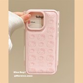 MoreRex 17女款 甜美少女粉HelloKitty可爱卡通适用苹果17手机壳iphone16promax新款 15pro全包14防摔保护套13