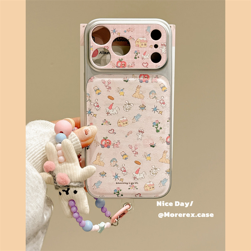 MoreRex童趣爱心西高地腊肠狗小屋适用苹果17手机壳iphone16promax新款15pro带挂件14防摔保护套13仿皮17女款