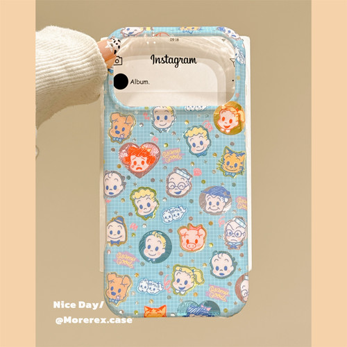 MoreRex可爱波点格纹原田治卡通适用苹果17手机壳双层iphone16promax新款17pro全包14防摔保护套13女款15超火