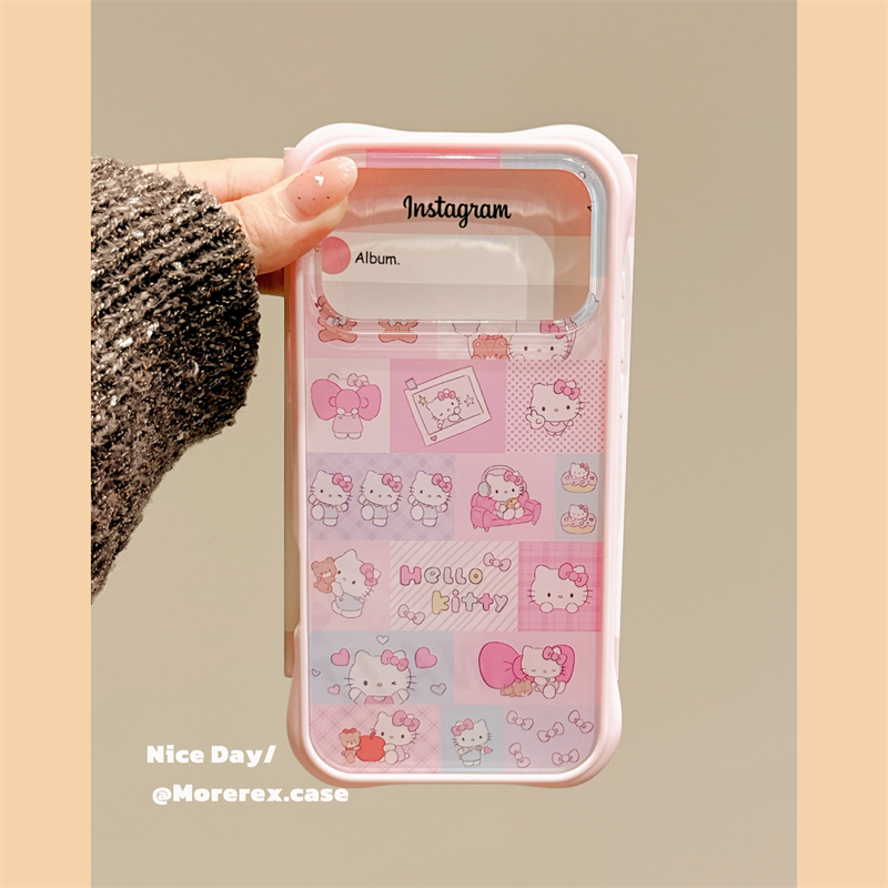 MoreRex可爱粉色HelloKitty卡通拼图适用苹果17手机壳iphone16promax新款15pro二合一14防摔保护套13创意17女